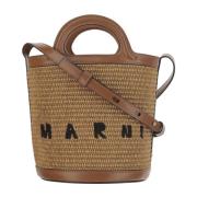 Marni Tropicalia Mini Bucket Väska Brown, Dam