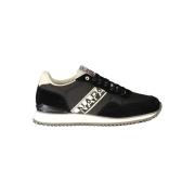 Napapijri Svart Polyester Sneaker med Kontrastdetaljer Black, Herr