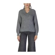 Jacqueline de Yong Höst/Vinter Damtröja Polyester Blandning Gray, Dam