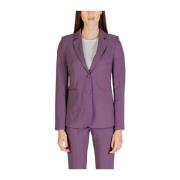 Sandro Ferrone Lila Polyester Blazer Dam Höst/Vinter Kollektion Purple...