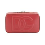 Dolce & Gabbana Axelväska med Guldpläterad Hardware och Monogram Red, ...