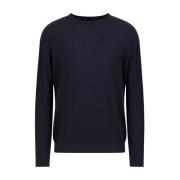 Emporio Armani Blå Ulltröja Resa Väsentlig Fw24 Blue, Herr