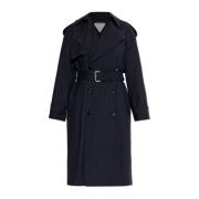 Bottega Veneta Ull trenchcoat Blue, Dam