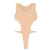 Entire Studios Ventil Bodysuit Beige, Dam