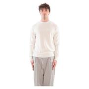 Eleventy Kontrast Rib Sweater White, Herr