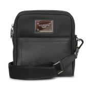 Dolce & Gabbana Elegant Svart Crossbody-väska Black, Herr