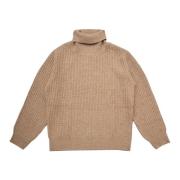 Won Hundred Taupe Turtleneck Stickad Tröja Brown, Herr