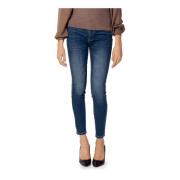 Armani Exchange Blå Boyfriend Cut Jeans för Kvinnor Blue, Dam