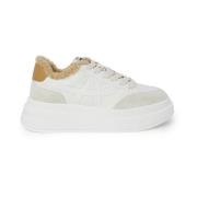 ASH Beige Läder Sportiga Sneakers Beige, Dam