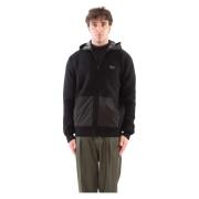 MC2 Saint Barth Merino Ribbed Hoodie Black, Herr