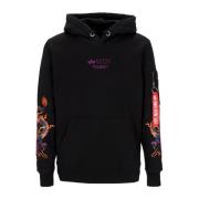 Alpha Industries Svart Dragon Broderad Huva Tröja Black, Herr