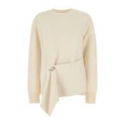 Jil Sander Ivory Ullblandning Tröja Beige, Dam