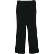 Dries Van Noten Straight Trousers Black, Dam