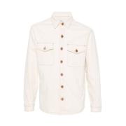 Cruna Denim Button-Up Skjorta Beige, Herr