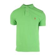 Polo Ralph Lauren Mesh Stickad Pikétröja i Kiwi Lime Green, Herr