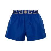 Versace Klassiska Grecca Badshorts Blå Blue, Herr