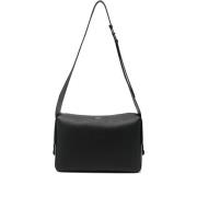 Salvatore Ferragamo Svart Bagage med Justerbar Axelrem Black, Herr