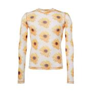 JW Anderson Blommigt Crew Neck Sweater Multicolor, Herr