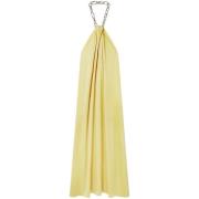 Stella McCartney Gul Satin Halterneck Klänning Yellow, Dam