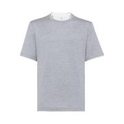 Brunello Cucinelli Grå Jersey Crew Neck T-shirt Gray, Herr