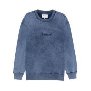 Mizuno Navy Blue Jersey Sweatshirt med Logo Blue, Herr