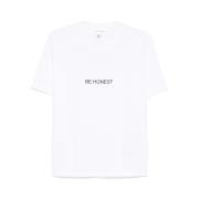 Victoria Beckham Vit Be Honest Print T-shirt White, Dam