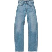 Alexander Wang Indigo Blå Denim Jeans Whiskering Effekt Blue, Dam