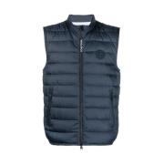 Woolrich Blå Vadderad Gilet med Logo Patch Blue, Herr