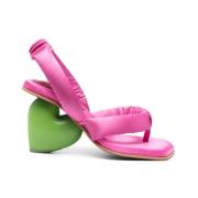 Yume Yume Hjärta Häl Slingback Sandaler Pink, Dam