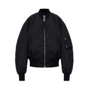 The Attico Svart Dragkedja Fram Outerwear Jacka Black, Dam