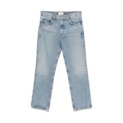 Agolde Blå Regenerativ Bomullsdenim Jeans Blue, Dam