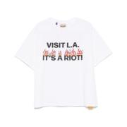 Gallery Dept. Riot Print Crew Neck T-shirt White, Herr