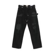 Gallery Dept. Svart Sliten Denim Jeans Black, Herr