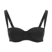 Dolce & Gabbana Silkesatin Balconette-Bh Black, Dam