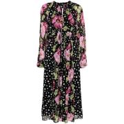 Diane Von Furstenberg Blommig Georgette Crepe Klänning Multicolor, Dam