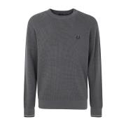 Fred Perry Grön Waffle Stitch Jumper Green, Herr