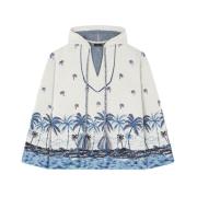 Alanui Hawaii Print Stickad Sweatshirt White, Herr