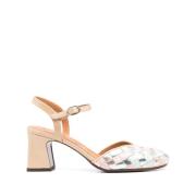 Chie Mihara Beige Mandel Ankelrem Blockklack Gray, Dam