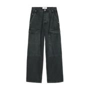 Ami Paris Svart Denim Cargo Jeans Black, Herr