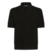 Dolce & Gabbana Sartoriale Polo Neck T-Shirt Black, Herr