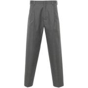 Incotex Grå Twill Tapered Leg Byxor Gray, Herr