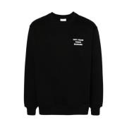 Drole de Monsieur Svart Bomull Crew Neck Sweatshirt Black, Herr