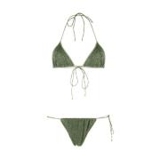 Oseree Avokadogrön Lurex Bikini Set Green, Dam