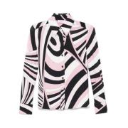 Emilio Pucci Iride Print Knapp-Up Skjorta Pink, Dam