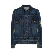 Sacai Färgblock Denimjacka Blue, Dam