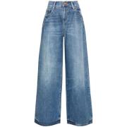 Purple Brand Indigo Denim Wide Leg Jeans Blue, Dam