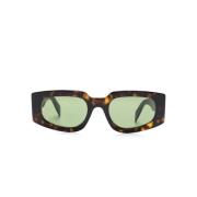 Retrosuperfuture Havana Brown Square Frame Tinted Glasses Brown, Herr