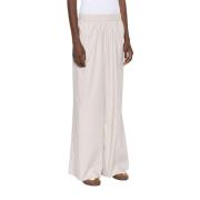 Remain Birger Christensen Beige Dragsko Elastisk Midja Ficka Byxor Bei...