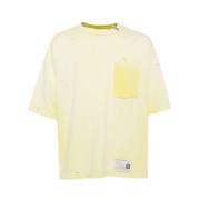 Mihara Yasuhiro Citrongul Broderad Logga T-shirt Yellow, Herr