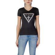 Guess Svart Bomull Dam T-shirt Black, Dam